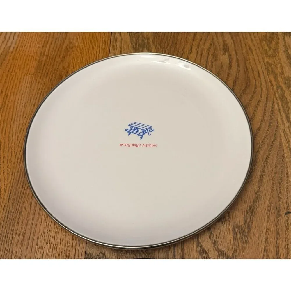 Hallmark Blue Nautical Melamine Plates Set of 7 10 Inch